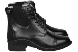 HORSE MASTER Ladies Riding Jodhpur Boots Lace Up Pull On Leather Chelsea Elastic Ankle Shoes