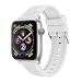 Produktbild MuSheng Armband für Apple Watch Series 4 44mm, Weich Silikon Sport Ersatz Verstellbares Uhrenband Erhältlich Band für Apple Watch Series 4 (Weiß)
