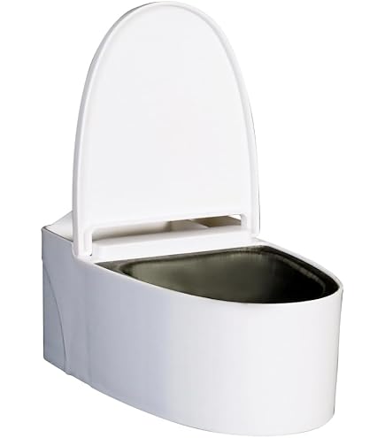 Toilet-Shaped Wall Mount Ashtray - Fireproof, Decorative, Stainless Steel Liner, 3.94x2.76x3.27 Inches