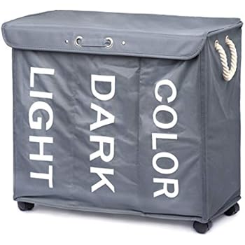 Wäschewagen auf Rollen mit 3 Fächern: Amazon.de: Küche & Haushalt