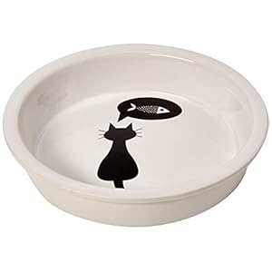 Trixie Comedero Cerámico Gatos, 0.25 l, ø 13 cm, Blanco, 0,25 L