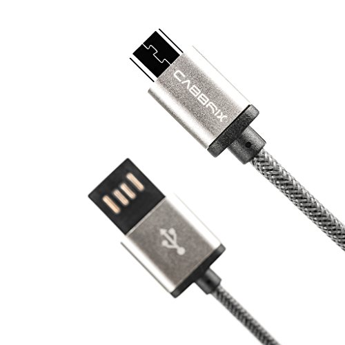 3 x 1 Meter CABBRIX Micro USB Daten-/Ladekabel mit beidseitig verwendbarem USB Stecker aus Aluminium gefertigt zum Laden und zur Datenübertragung für Samsung Galaxy S3 S4 S5 mini S6 S7 Edge A3 A5 J5 Note 4 5, Huawei P8 Lite Mate 8, Lumia 650, Sony, Android, Gamepad Controller XBOX PS4 - 2
