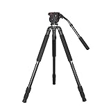 Andoer JY0509A Trípode de Aleación de Aluminio DSLR Fotografía Videocámara con Arrastre Líquido Cabeza Bolsa Acolchada