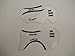 NALATI 2PCs Stencils For Perfect Cat Eyeliner And Smoky Eyes Makeup Tool ... (NBE0023_WH-A)