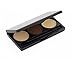LyDia® Eyebrow Beige/Brown Powder Palette Cosmetic Makeup Shading Kit with Angled Brush & Mirror