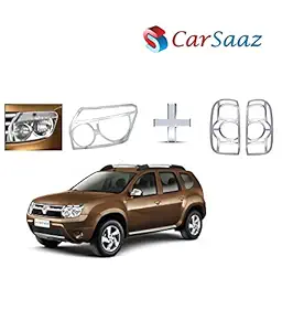 CAR SAAZ Head and Tail Light Molding Chrome Combo for Duster