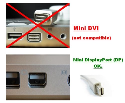 GiXa Technology Adapter Mini Display Port DP auf DVI + HDMI Stecker Konverter Mini Displayport für HD TV PC Monitor HDTV Beamer und Apple Macbook Kabel Converter - 3
