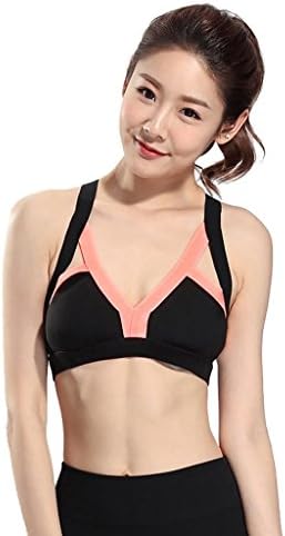 Wgwioo Women'S Racerback Yoga Sports Bra Double Layer Wire Free Cups Supportive Elastic Breast Band Strappy Cross Back Workout Gym Top . 1# . S