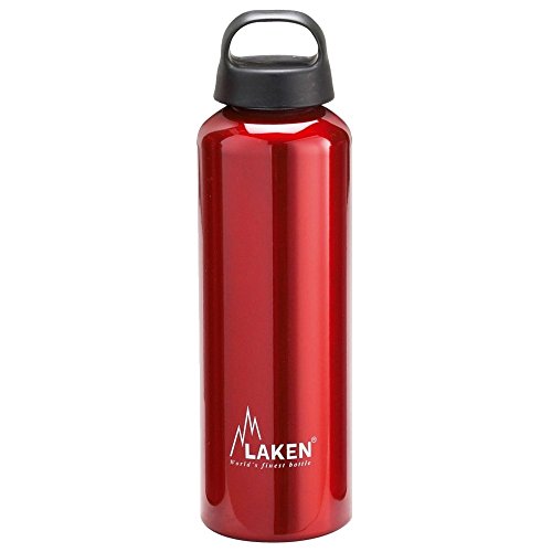 Laken 33-R Botella de Aluminio, Unisex Adulto, Rojo, 1L