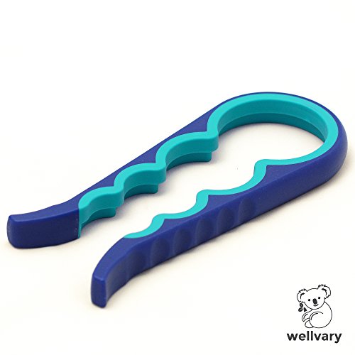 Premium Deckelöffner & Dosenöffner – Universal Flaschenöffner für Schraubverschlüsse, Öffnungshilfe & Glasöffner für Schraubgläser, Flaschen und Einmachgläser 8-in-1 in blau von wellvary – Der freundliche Koala - 7
