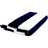 OZINCI Plaj B&uuml;y&uuml;k Havlu Havuz Plaj Kabana &Ccedil;izgili Tek Taraflı Havlu ve Tek Taraflı Kadife 81,28 cm x 177,8 cm Mavi Beyaz (1 A