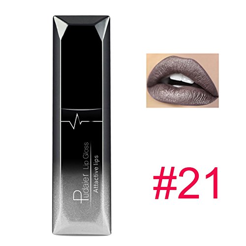 Wishwin Lippenstift Lipstick Lipgloss Liquid Matte Langlebig Feuchtigkeitsspendende wasserdichte Lippenstift 21 Farben - 2
