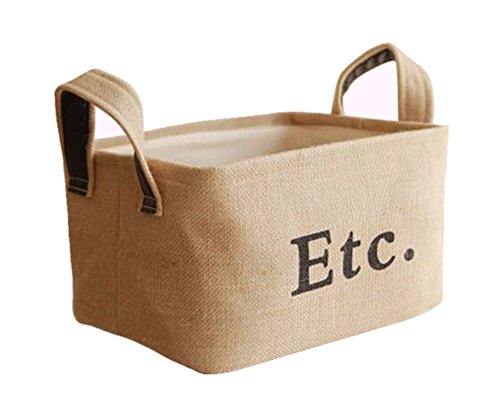 Kimjun Multifunktionale Baumwoll Leinen Wäschesammler Wäschebox Faltbare Wäschekörbe Kinder Spielzeug Aufbewahrungskorb Stoffkorb Aufbewahrungsbox 30*25*18CM (S)