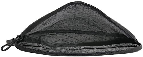 StilGut Notebook-Sleeve Charlie, Universal Notebook-Schutzhülle aus Stoff für Notebooks bis 12″. Gepolsterte Schutz-Tasche mit praktischen Innenfächern und Reißverschluss, Dunkelgrau - 4