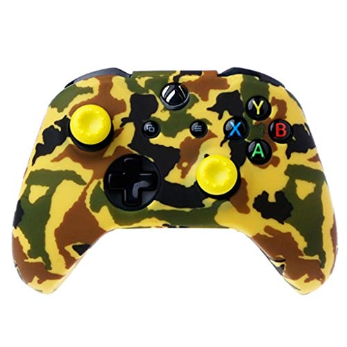 JIANGfu Silicone Rubber Controller Cover Skin Protector Case Gel Protective Cover For Xbox One Wireless Controller Faceplates Kits (C)