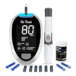 Dr Trust (USA) Fully Automatic Blood Sugar Testing Glucometer Machine with 60 Strips