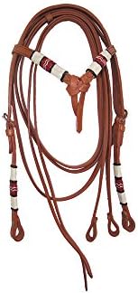 Lakota Bridle Western Bow Front, Rawhide Trim, Complete with Reins