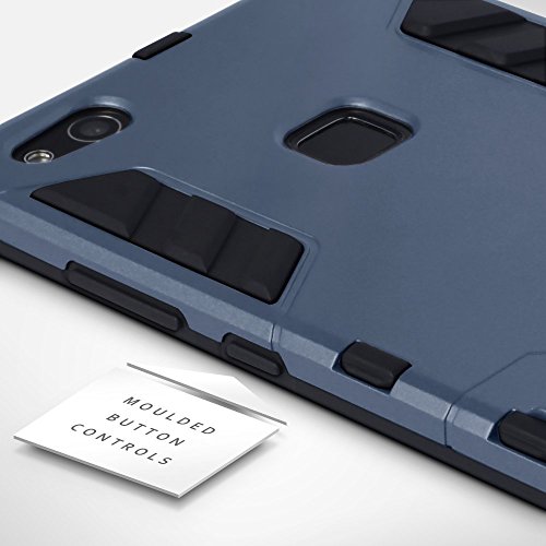 Huawei P10 lite Case  GOGME  Tough Armor Series  Robusta Armadura H  brida TPU   PC  Anti-Scratch Panel trasero   Parachoques TPU a prueba de choques   Soporte plegable  Slim cubierta delgada para Huawei P10 lite 