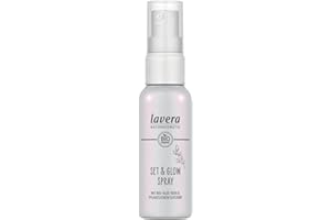 lavera Set & Glow Spray – utrwala makijaż – naturalne wykończenie – nawilżający – wegański – naturalny kosmetyk – 50 ml