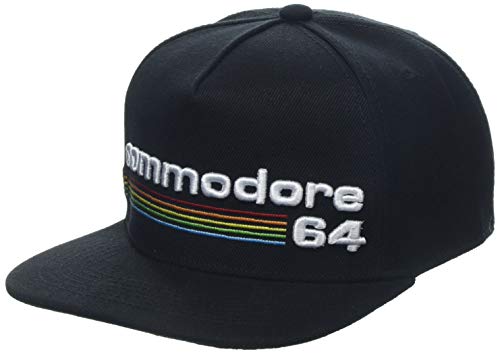 Difuzed Unisex Commodore 64 Embroidered Full Rainbow Logo Snapback, Black (SB108477C64) Baseball Cap, Schwarz, One Size