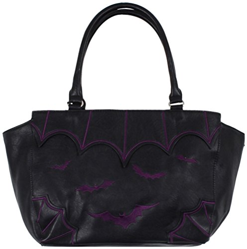 Preisvergleich Produktbild Banned Lila Fledermaus Handtasche schwarz