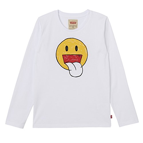 Levi's Jungen T-Shirt Ls Tee Trio, Blanc (White), 152 (Herstellergröße: 12A) Levi's Jungen T-Shirt Ls Tee Trio, Blanc (White), 152 (Herstellergröße: 12A)