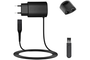 AZLANWAY 12 V 0,4 A Caricabatterie per Braun Rasoio Elettrico Serie 9 7 5 3 1 9-725 9-890 9-105 5541 9467cc 51-B1820s 71-S7200cc 190s-1, Cavo di Ricarica per Braun Trimmer Sostituzione Cavo di Alimentazione