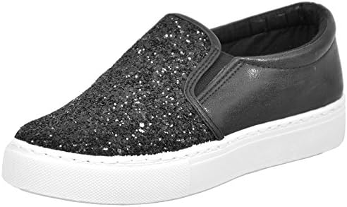 New Ladies Plimsolls Trainers Sparkle Pumps Womens Slip on Canvas Shoes Size 3-8