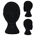 JaneDream Vivid Styrofoam Foam Mannequin Manikin Head Model Wigs Cap Display Stand Black (Female)