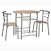 Produktbild JUSTyou Gabo Sitzgruppe Essgruppe Esszimmertisch + 2 Stühle Sonoma 74x53x80 cm