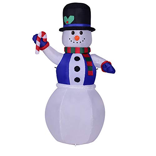 Samlike Large Christmas Inflatable Snowman Led Light Yard Art