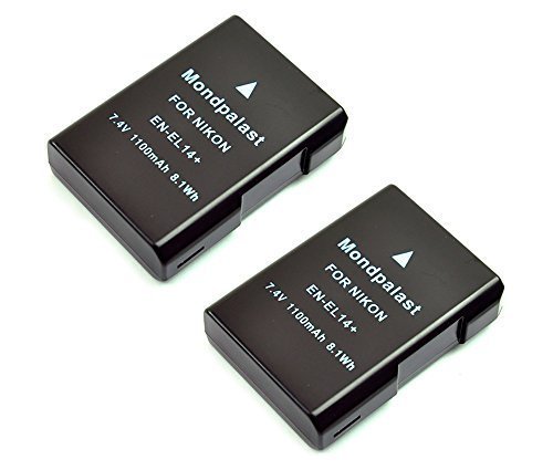 Mondpalast 2x Remplacement Batterie ENEL14 EN-EL14 EN EL14 1100mAh Li-ion type avec info chip 1x USB Portable Double Num rique Cam ra Batterie Chargeur pour Nikon Coolpix P7000 P7100 P7200 P7700 Nikon D5300 D3100 D3200 D5100 D5200 DF DSLR Camera Mondpalast 2x Remplacement Batterie ENEL14 EN-EL14 EN EL14 1100mAh Li-ion type avec info chip 1x USB Portable Double Num rique Cam ra Batterie Chargeur pour Nikon Coolpix P7000 P7100 P7200 P7700 Nikon D5300 D3100 D3200 D5100 D5200 DF DSLR Camera