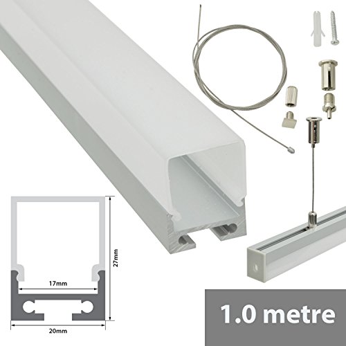 Preisvergleich Produktbild Fluxia 1 m Klebeband LED Aluminium Profil Batten