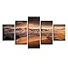 Produktbild Dekor Für Wohnzimmer Bild Druck 5 Stücke Wüste Berg Sonnenuntergang Leinwand Malerei Wandkunst Druck auf leinwand (kein rahmen / 30x40x2 30x60x2 30x80 cmx1)