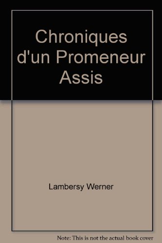 couverture de : Chroniques  d'un promeneur assis