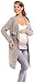 Happy Mama Women's Maternity Waterfall Cardigan Cable Knit Coat Long Wrap 326p (Grey, ONE SIZE UK 8/10/12)