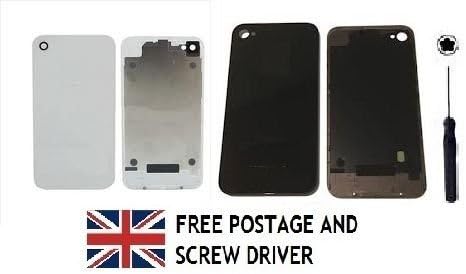 MOBI Accessories White Iphone 4/ 4G Back Battery Cover Glass Plate Housing Replaceme