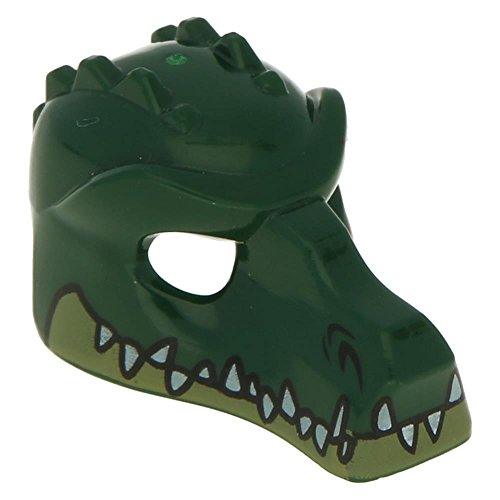 Preisvergleich Produktbild 5 x LEGO® Figuren, Kopfbedeckung Maske Krokodil mit Zähnen