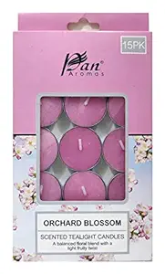 PAN AROMAS 15-Pack Tealight Candle - Orchard Blossom