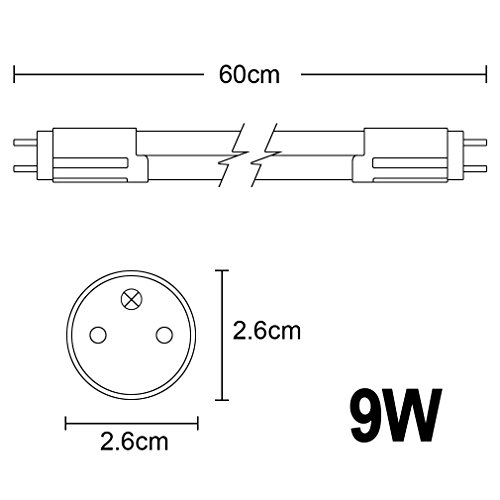 Auralum® 20er Set 60cm T8 G13 LED Leuchtstoffröhre Röhre inkl. LED Starterbrücke Naturweiß (4000-4500K) SMD 2835 9W - 4