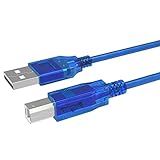 USB ein Stecker zu B-Stecker-Kabel verbindet PC mit einem Drucker, Scanner, Drucker-Switch-Hub, KVM-Switch und mehr mit einem quadratischen USB-b-Anschluss.