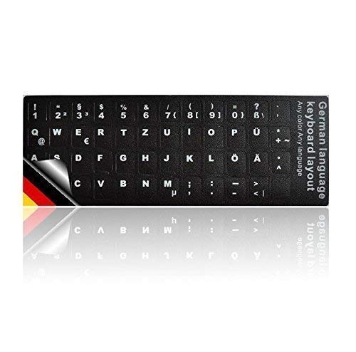 LEDELI Clavier Clavier Autocollant Clavier Autocollant Tastatur-Aufkleber pour PC, Ordinateur Portable, Ordinateur Portable, Permet D - Deutsch QWERTZ, DE