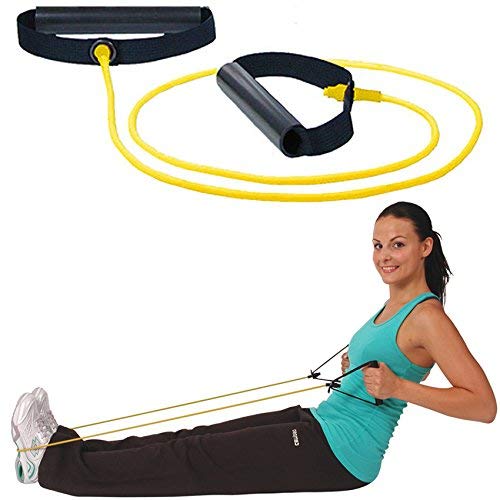 Msd TUBING GIALLO (LEGGERO) con 2 MANIGLIE Tubo Elastico Riabilitazione Ginnastica