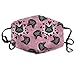 Produktbild Black Cat Heads with Hearts On Watercolour Anti-dust Cotton Mouth Face Masks Reusable for Outdoor Half Face Masks
