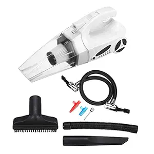 Juxori 4 in 1 Multifunctional Car Vacuum Cleaner, High Power 12V 120W Air Compressor Tire Inflator Handheld Car Vacuum Cleaner, Lightweight Wet Dry Vacuum for Home Pet Hair Car Cleaning