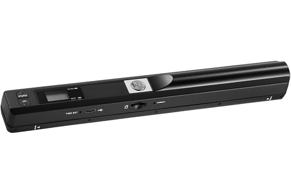 Laroal Scanner de documents portable de format A4 900 DPI Numérisation haute résolution au format JPG et PDF pour documents, reçus, photos et plus encore
