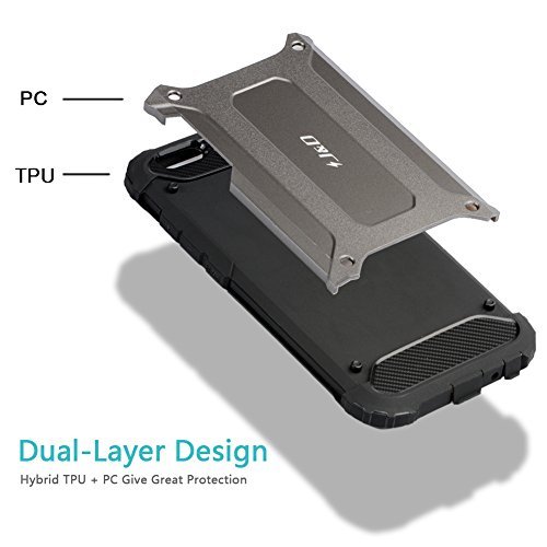 Huawei P10 Funda  J D  Armadura Delgada   Doble Capa   Protecci  n Pesada  H  brida Resistente Funda Protectora y Robusta para Huawei P10 - Oro