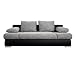 Produktbild Stylisches Design Schlafsofa ORLANDO grau-schwarz Strukturstoff Federkern mit Bettkasten