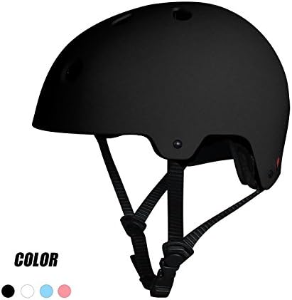 Vihir Adult Kid Bike Helmet Multi-sports Scooter Roller Skateboard Helmet with Adjustable Dial, Black/S