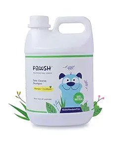 Pawsh || Natural Total Cleanse Pet Shampoo & Conditioner - 1800ML || SLS Free & Paraben Free || Enriched with Aloe Vera and Lavender, Provides Nourishment & Protection || for All Breeds